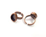 Hammered Ring Blank Setting Cabochon Base inlay Ring Backs Mounting Adjustable Ring Base Bezel (14x10mm blank) Antique Copper Plated G16355