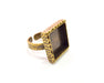 Antique Bronze Ring Blank Setting Cabochon Base inlay Ring Backs Mounting Adjustable Ring Bezel (16x16mm blank) Antique Bronze Plated G16356
