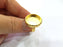 Gold Ring Blank Setting Cabochon Base inlay Ring Hammered Mounting Adjustable Ring Bezel (20mm blank ) Gold Plated Metal G16362