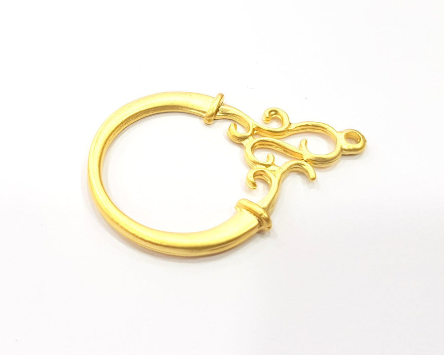 2 Gold Charms Gold Plated Charms  (52x35mm)  G16369