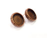 Earring Blank Backs Base Settings Copper Resin Blank Cabochon Base inlay Mountings Antique Copper Plated (18mm blank) 1 Pair G16382