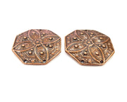 2 Copper Connector Charm Antique Copper Charm (34mm) G16385