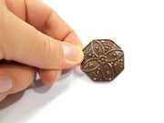 2 Copper Connector Charm Antique Copper Charm (34mm) G16385