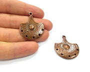 2 Copper Connector Charm Antique Copper Charm (35x30mm) G16387