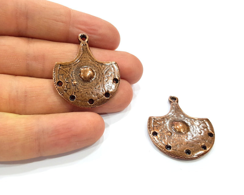 2 Copper Connector Charm Antique Copper Charm (35x30mm) G16387