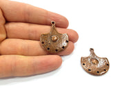 2 Copper Connector Charm Antique Copper Charm (35x30mm) G16387