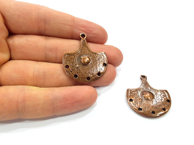 2 Copper Connector Charm Antique Copper Charm (35x30mm) G16387