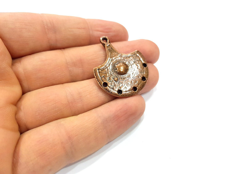 2 Copper Connector Charm Antique Copper Charm (35x30mm) G16387