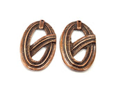 2 Copper Charm Antique Copper Charm (40x23mm) G16398