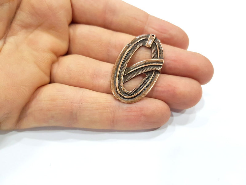 2 Copper Charm Antique Copper Charm (40x23mm) G16398