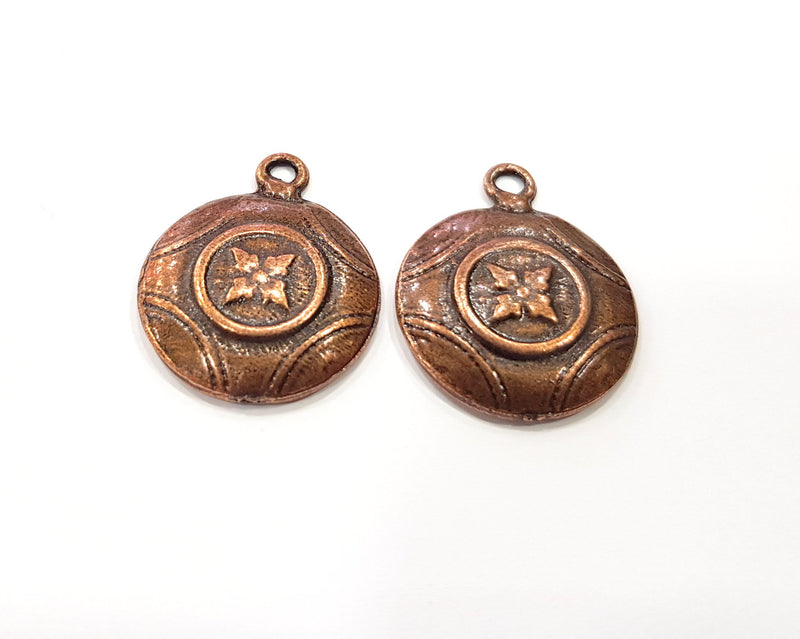 4 Copper Charm Antique Copper Charm (23mm) G16399