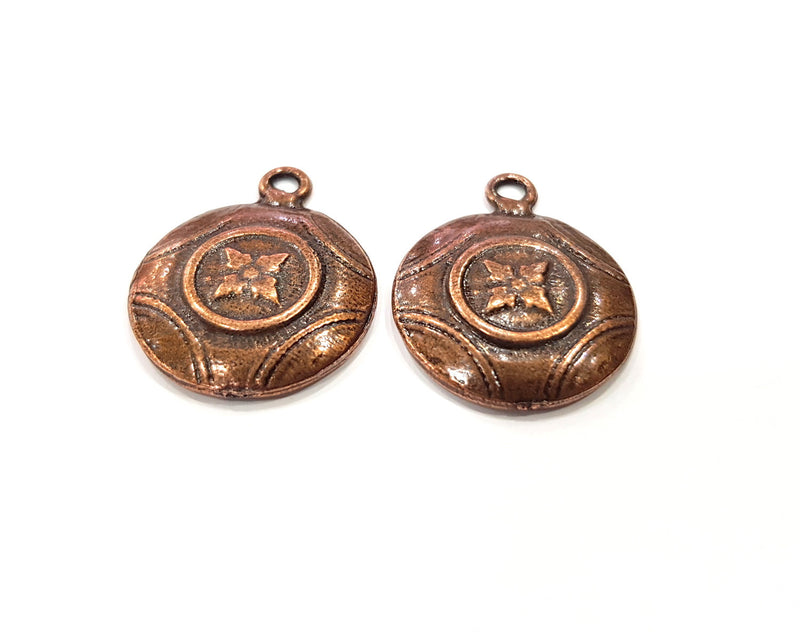 4 Copper Charm Antique Copper Charm (23mm) G16399