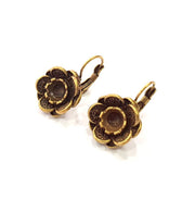 Earring Blank Backs Antique Bronze Resin Base inlay Cabochon Mountings Setting Antique Bronze Plated Brass (6mm blank) 1 pair G15548