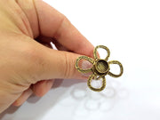 Antique Bronze Ring Blank Ring Setting inlay Blank Mosaic Bezel Base Cabochon Mountings (10mm Blank)Antique Bronze Plated Brass G15563