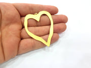 Gold Heart Pendant Gold Plated Metal (60x47mm)  G15565