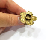 Antique Bronze Ring Blank Ring Setting inlay Blank Mosaic Bezel Base Cabochon Mountings (10mm Blank)Antique Bronze Plated Brass G15577