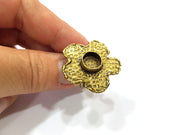 Antique Bronze Ring Blank Ring Setting inlay Blank Mosaic Bezel Base Cabochon Mountings (10mm Blank)Antique Bronze Plated Brass G15577