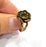 Rose Ring Blank Ring Setting Bezel Base Cabochon Mountings (6mm Blank) Antique Bronze Plated Brass G15579