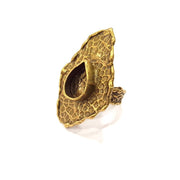 Antique Bronze Ring Blank Ring Setting inlay Blank Mosaic Bezel Base Cabochon Mountings (14x10mm Blank)Antique Bronze Plated Brass G15587