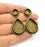 Earring Blank Backs Antique Bronze Resin Base inlay Cabochon Mountings Antique Bronze Plated Brass (25x18+10mm blank)  1 pair G15588