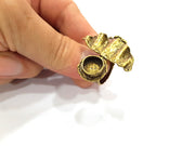 Antique Bronze Ring Blank Ring Setting inlay Blank Mosaic Bezel Base Cabochon Mountings (10mm Blank)Antique Bronze Plated Brass G15596