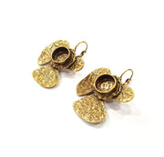 Earring Blank Backs Antique Bronze Resin Base inlay Cabochon Mountings Setting Antique Bronze Plated Brass (10mm blank) 1 pair G15608
