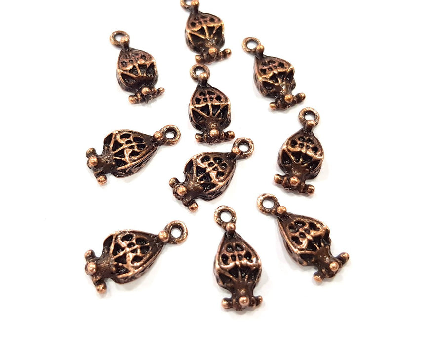 10 Copper Charm Antique Copper Charm (17x8mm) G16404