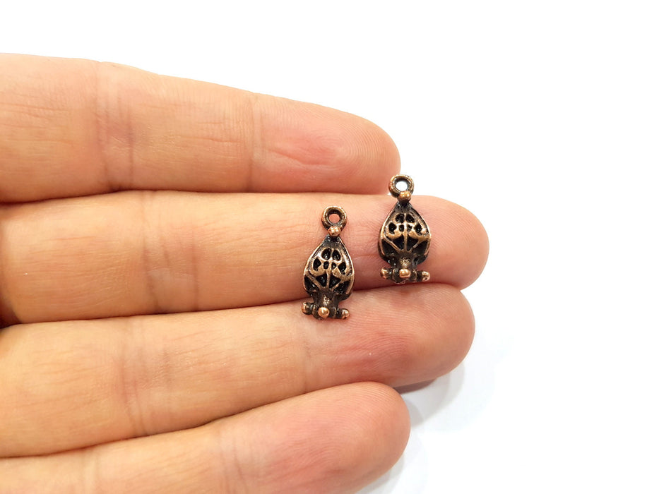 10 Copper Charm Antique Copper Charm (17x8mm) G16404