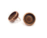 Round Earring Blank Backs Base Copper Resin Blank Cabochon Base inlay Mountings Antique Copper Plated (16mm) 1 Pair G16417
