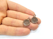 10 Ottoman Coin Charm Antique Copper Charm (22x15mm) G16420