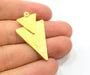 2 Triangle Pendant Gold Plated Pendant (40x23mm)  G10339