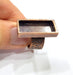 Copper Ring Blank Setting Cabochon Base inlay Ring Backs Mounting Adjustable Ring Base Bezel (25x10mm blank) Antique Copper Plated G15634