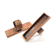 Copper Ring Blank Setting Cabochon Base inlay Ring Backs Mounting Adjustable Ring Base Bezel (50x10mm blank) Antique Copper Plated G15642