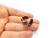 Copper Ring Blank Setting Cabochon Base inlay Ring Backs Mounting Adjustable Ring Base Bezel (16mm blank) Antique Copper Plated G15647