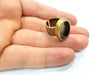 Antique Bronze Ring Blank Setting Cabochon Base inlay Ring Backs Mounting Adjustable Ring Bezel (18x13mm blank) Antique Bronze Plated G15649