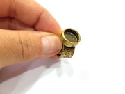 Antique Bronze Ring Blank Setting Cabochon Base inlay Ring Backs Mounting Adjustable Ring Bezel (12mm blank) Antique Bronze Plated G15666