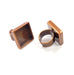 Copper Ring Blank Setting Cabochon Base inlay Ring Backs Mounting Adjustable Ring Base Bezel (20x20mm blank) Antique Copper Plated G15669
