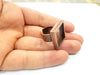 Copper Ring Blank Setting Cabochon Base inlay Ring Backs Mounting Adjustable Ring Base Bezel (20x20mm blank) Antique Copper Plated G15669