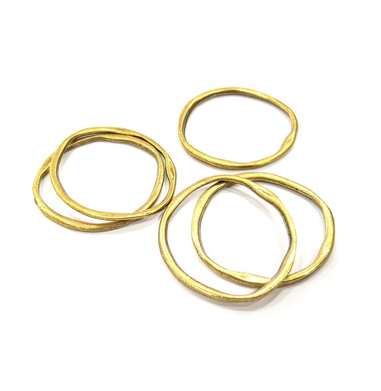 5 Circle Connector Antique Bronze Antique Bronze Plated Metal (31mm) G15692