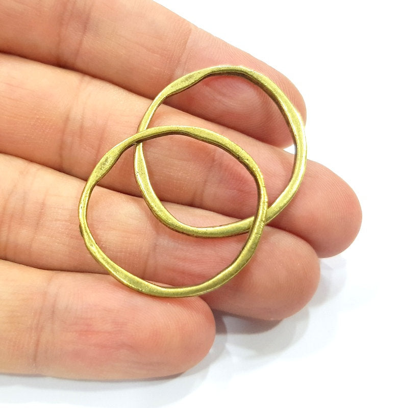 5 Circle Connector Antique Bronze Antique Bronze Plated Metal (31mm) G15692