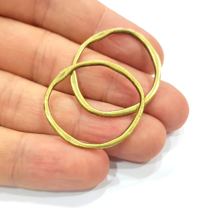 5 Circle Connector Antique Bronze Antique Bronze Plated Metal (31mm) G15692