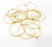 10 Earring Loops Earring Circles Earring Hoops (5 pairs) Gold Plated Brass,Findings  ( 25 mm )  G15694