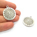 2 Antique Silver Plated Charm Antique Silver Plated Metal (28 mm)  G15696