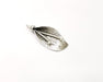 Flower Pendant Antique Silver Plated Brass (57x24mm) G16483