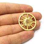 Sun Charms Gold Plated Charms  (31mm)  G16502
