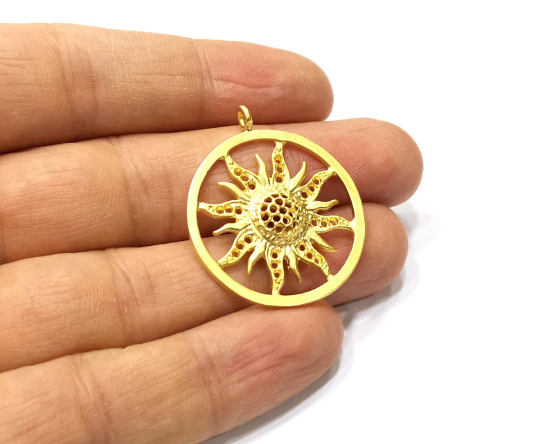 Sun Charms Gold Plated Charms  (31mm)  G16502