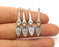 6 Silver Charms Antique Silver Plated Charms Double sided (36x7mm)  G16520