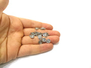 20 Spiral Charms Antique Silver Plated Charms (11x8mm)  G16531