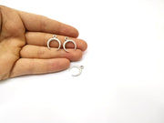 10 Crescent Charms Antique Silver Plated Charms (20x17mm)  G16532