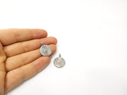 4 Spiral Charms Antique Silver Plated Charms (25x17mm)  G16533